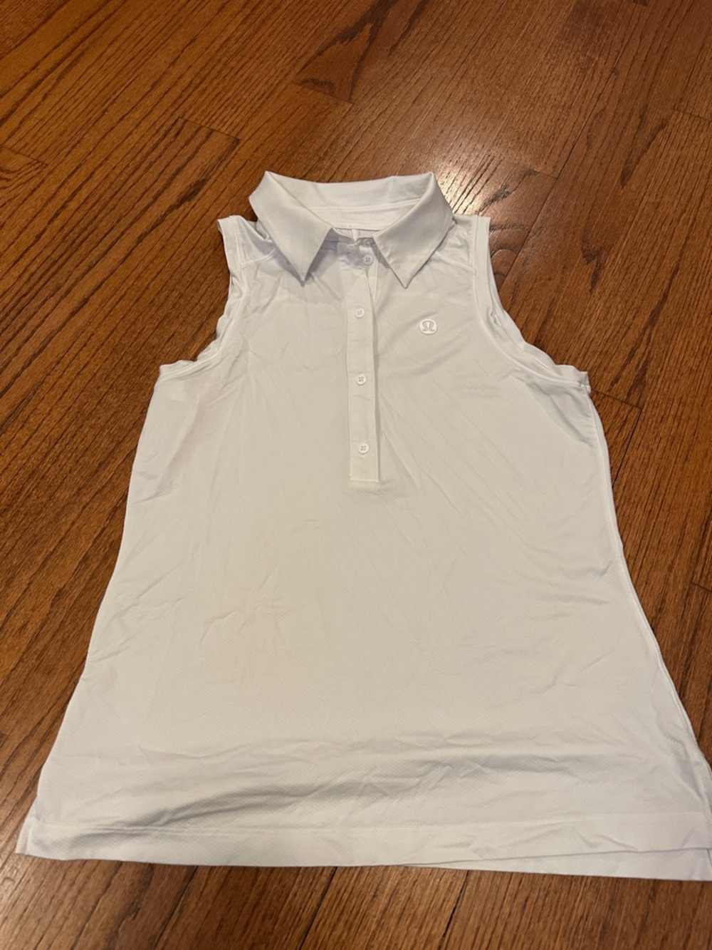 lululemon athletica Golf White Sleeveless Polo Tank